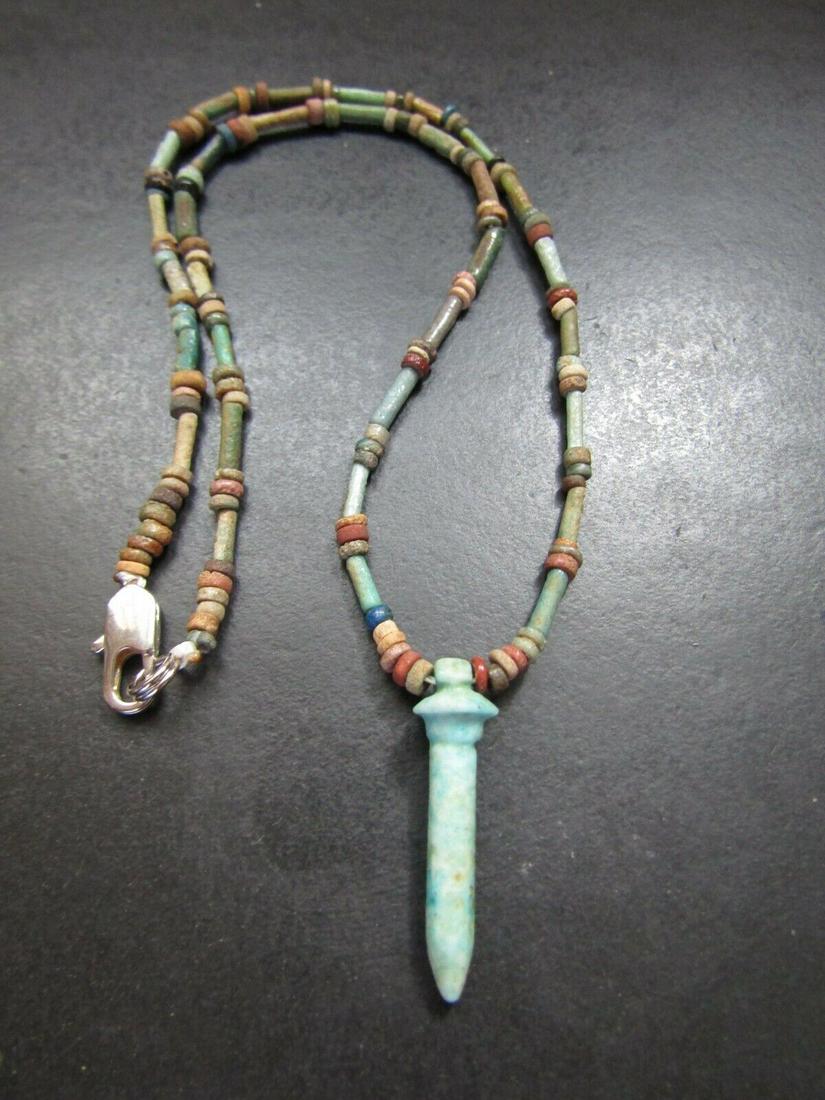 Ancient Rare Relics Egyptian Amulet Necklace Mummy (1 of 2)