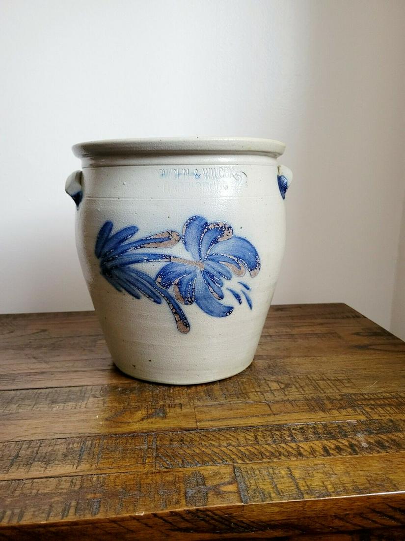 Vintage pitcher Cowden Wilcox harrisburg glazed jug (1 of 7)