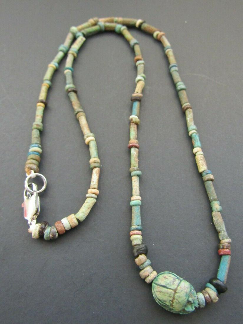 Rarity Old Collectible Egypt Scarab Amulet Choker (1 of 2)