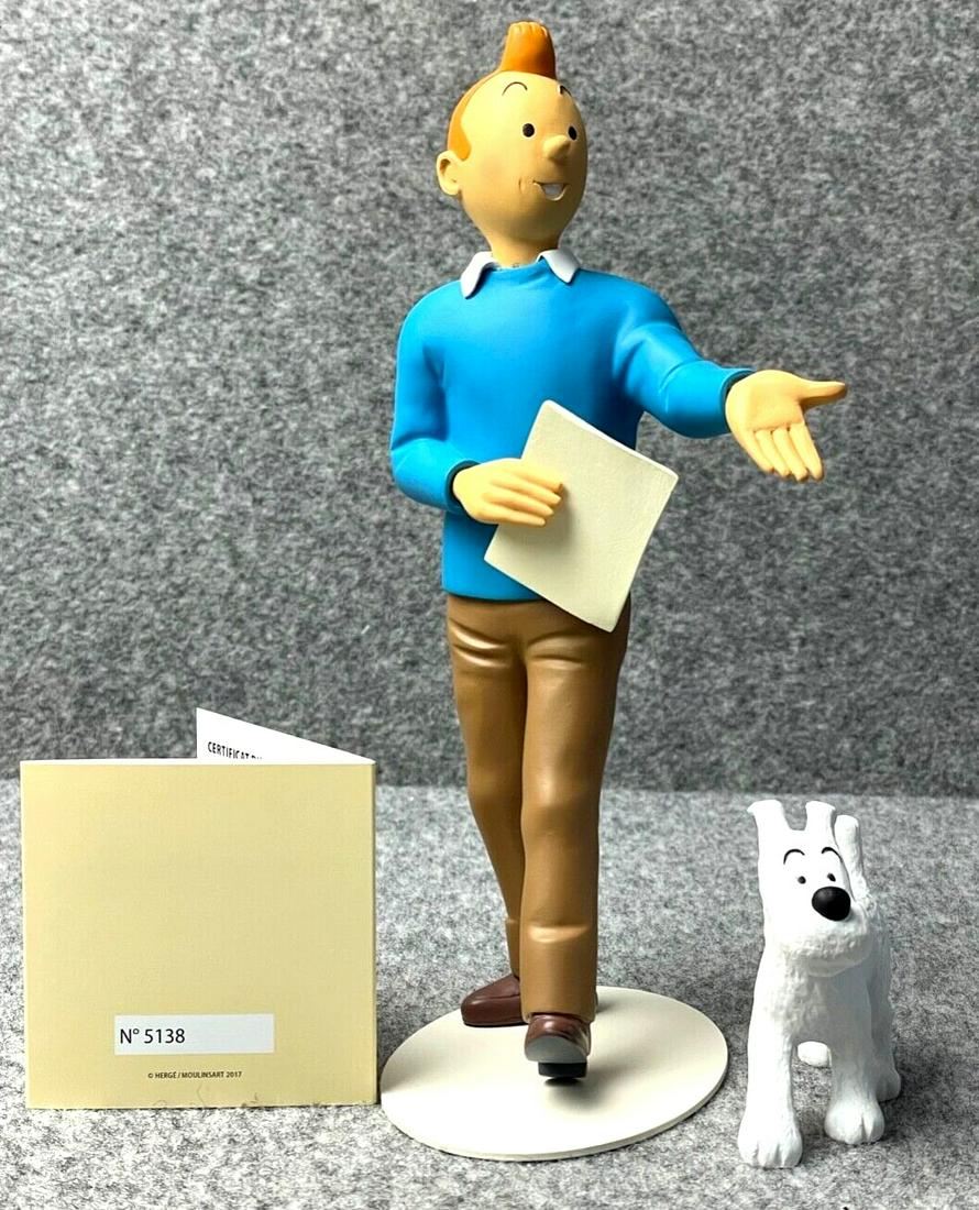 Comics Toy Figure Statuette Moulinsart Tintin Resin (1 of 8)