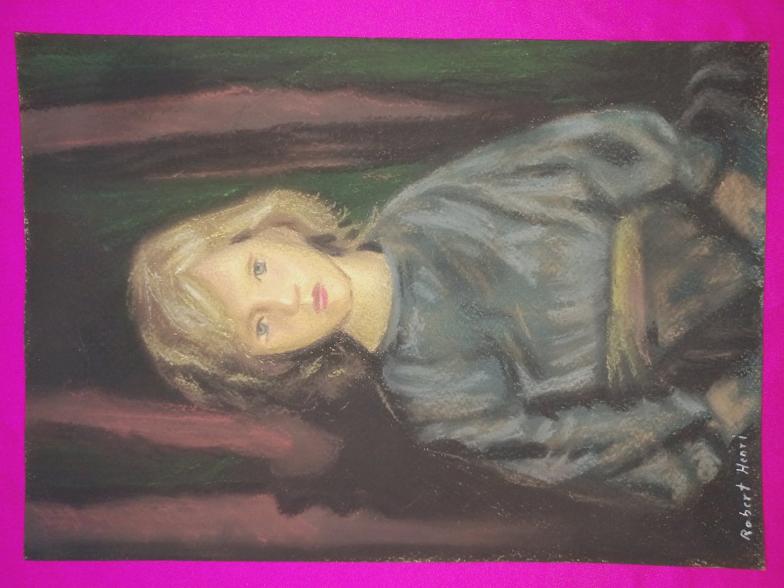 Robert Henri drawing on paper (in the style of). (1 of 3)