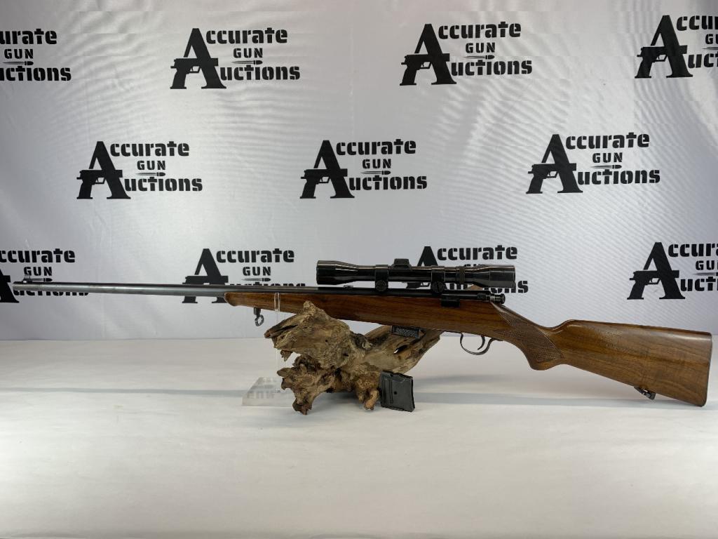 Savage Arms Sporter 23C .32-20: This Savage Arms Sporter 23C is chambered in .32-20. This bolt action rifle has a weaver scope mounted, checker forearm and grip, sling swivel mounts, and (2) magazines. Please see photos.