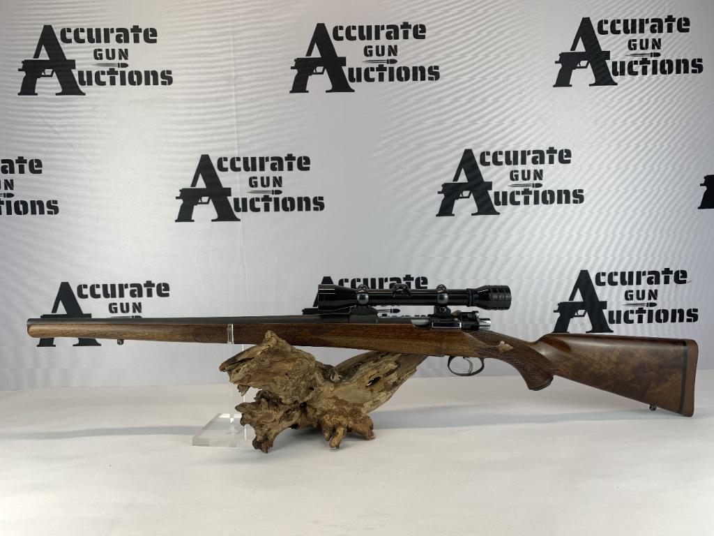 CZ BRNO .308 Win: This one warrants some research! CZ BRNO rifle chambered in .308 win with a checkered Mannlicher stock, a Redfield scope, and Pachmayr recoil pad. Please see photos.