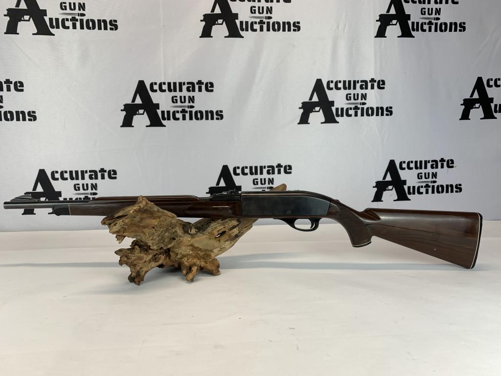 Remington Nylon 66 22 LR: The Nylon series rifles (stock and receiver) were made out of plastic, Dupont's "Zytel" Nylon. The receiver cover, barrel and sights are metal. The rifle weighs just 4 pounds. The gun has a 19 5/8 inc