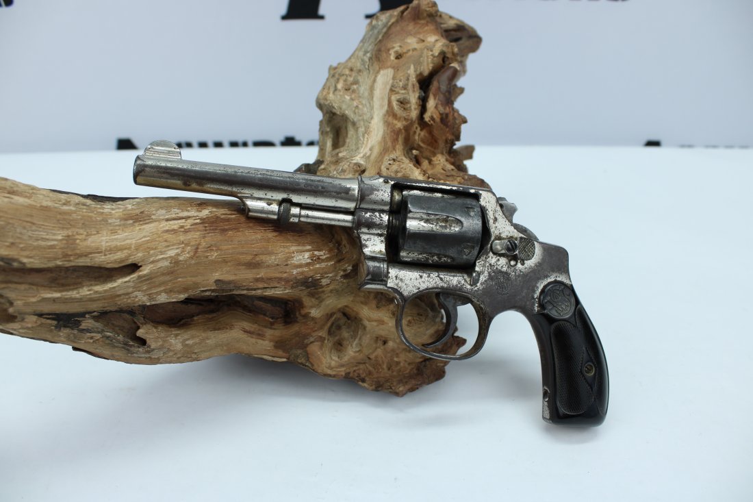 Smith & Wesson .32 Long CTC: This Smith & Wesson revolver is an old classic. Chambered in .32 Long CTC, this revolver features a 4.5" barrel and a 6 round cylinder. The revolver is heavy with surface rust but appears to function
