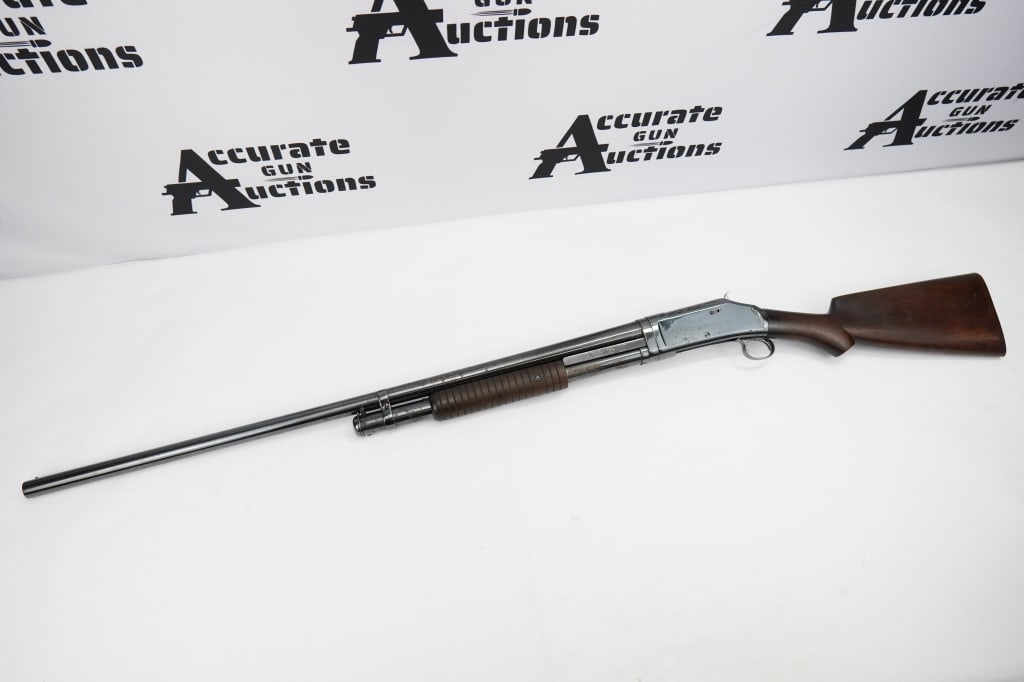 Winchester 1897 12 GA: The Winchester Model 1897, also known as the Model 97, M97, Riot Gun, or Trench Gun, is a pump-action shotgun with an external hammer and tube magazine manufactured by the Winchester Repeating Arms Co
