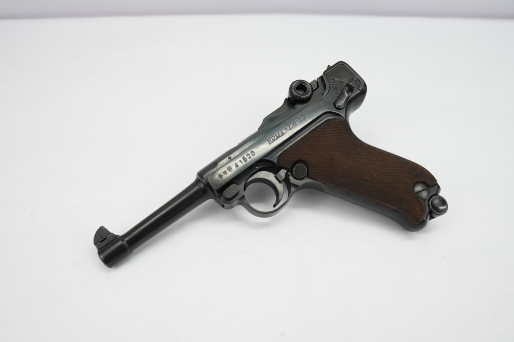 Erma La 22 .22 LR: The Erma LA22 is a .22 caliber handgun that is modeled after the P08 Luger. This handgun offers the opportunity to shoot a classic style handgun that chambers an in-expensive round. The pistol comes w
