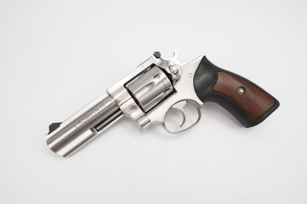 Ruger GP100 .357 Magnum: The Ruger GP100 is a rugged and reliable double-action revolver that serves equally well for field carry in the outdoors, home defense, law enforcement, or target shooting. The GP100 revolver is built