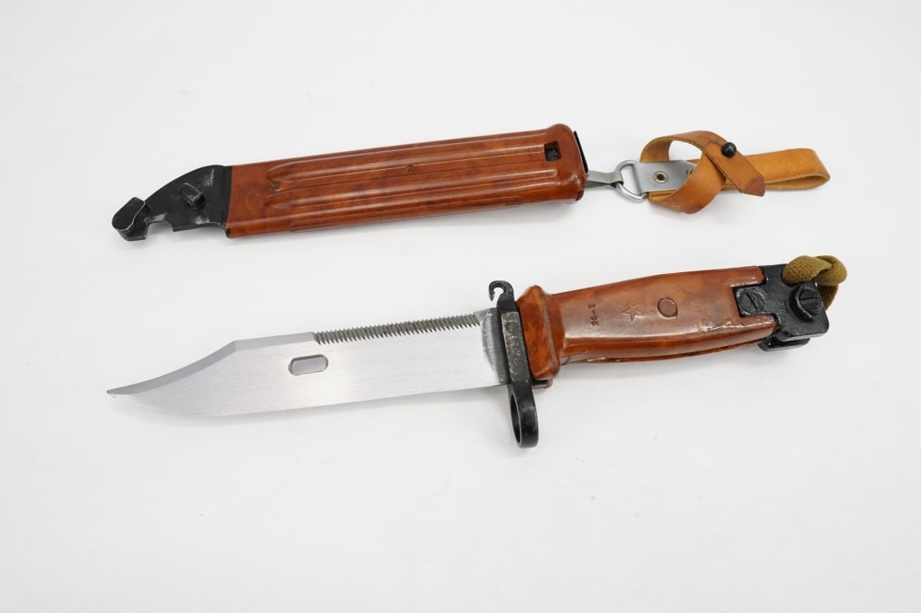 Iraqi Bayonet 24-2: Iraqi Bayonet, with sheath, 253 engraved on handle