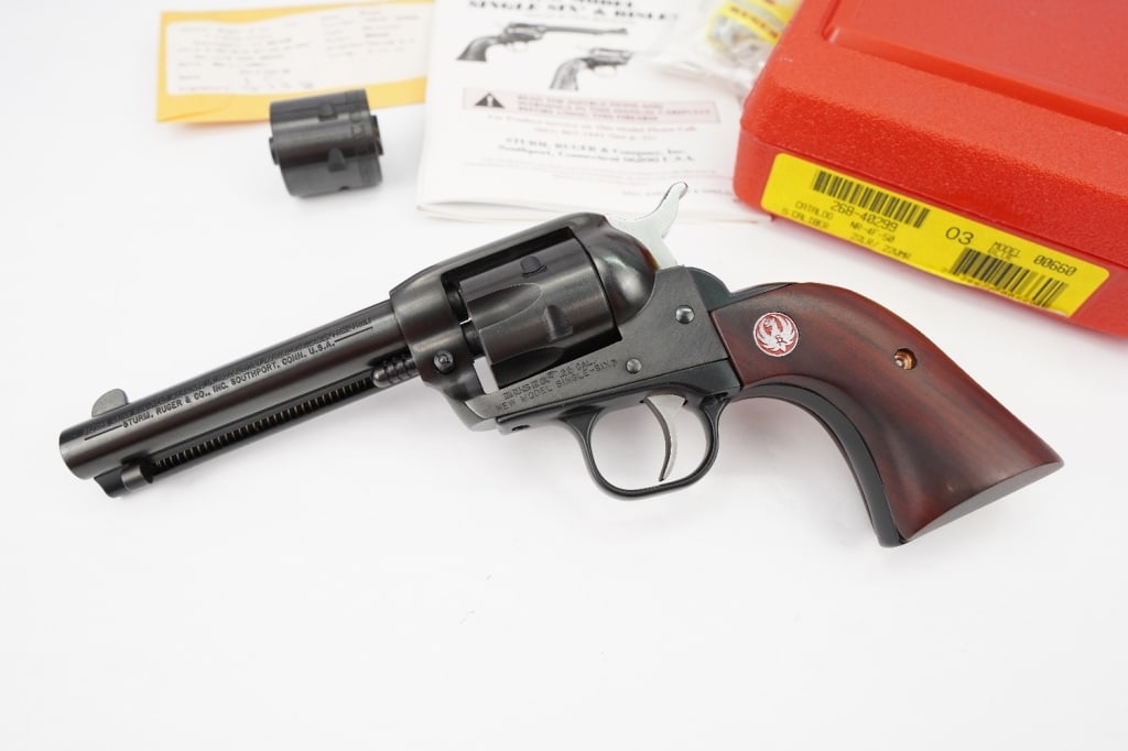 Ruger New Model Single Six .22 CAL: Ruger is proud to introduce a special edition New Model Single Six to commemorate the 50th anniversary of Ruger's Single Six .22 caliber revolver. This 50th Anniversary Single Six will feature a 4 5/8