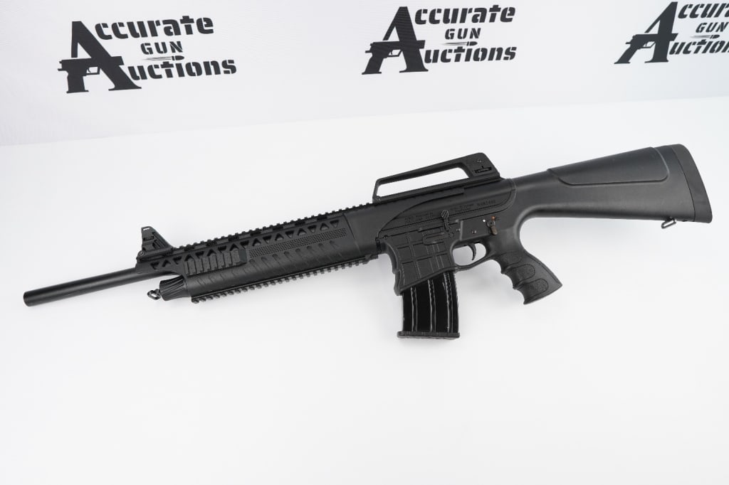 RIA Imports VR60 12GA: The ultimate design and features of an AR semi-automatic shotgun using a conventional gas-operated action which is located around the support tube that runs below the barrel. The return spring is also