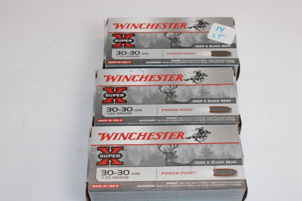 Winchester Super X 30-30 WIN: 54 Rounds, 170 GR. Please see photos