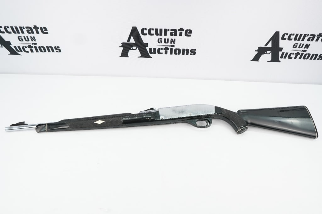 Remington Nylon 66 .22 LR: Nylon 66, nickel plated semi auto 22 long rifle. Remington began production of this rifle in 1958. DuPont, with a team of engineers, developed the Nylon 663.10, the nylon used in the production of the