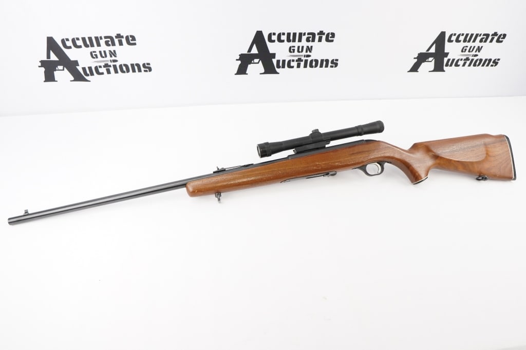 O.F. MOSSBERG & SONS INC Chuckster 640KA .22 LR: This Mossberg Chuckster 640KA is a bolt-action rifle chambered in 22 Mag with a 5-plus-1 round capacity. A 24-inch blued steel barrel is adorned with open rifle sights. This American made rifle has a 