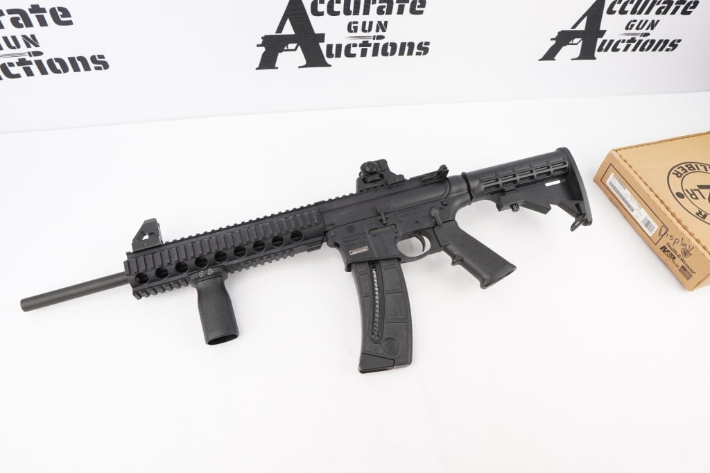 Smith & Wesson M&P15-22 .22 LR: A high performance tactical .22 outfitted with Magpuls popular M-LOK system, the Smith & Wesson M&P 15-22 Sport Rimfire Rifle gives shooters customizable shooting performance. Compatible with most sta