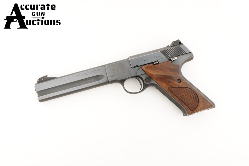 Colt Woodsman .22 LR: The Colt Woodsman is a semi-automatic sporting pistol manufactured by the U.S. Colt's Manufacturing Company from 1915 to 1977. It was designed by John Moses Browning. The frame design changed over tim