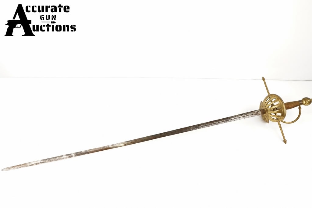 Spanish Sword: A rapier or espada ropera ('dress sword') is a type of sword used in Renaissance Spain to designate a sword with a straight, slender and sharply pointed two-edged long blade wielded in one hand. This 