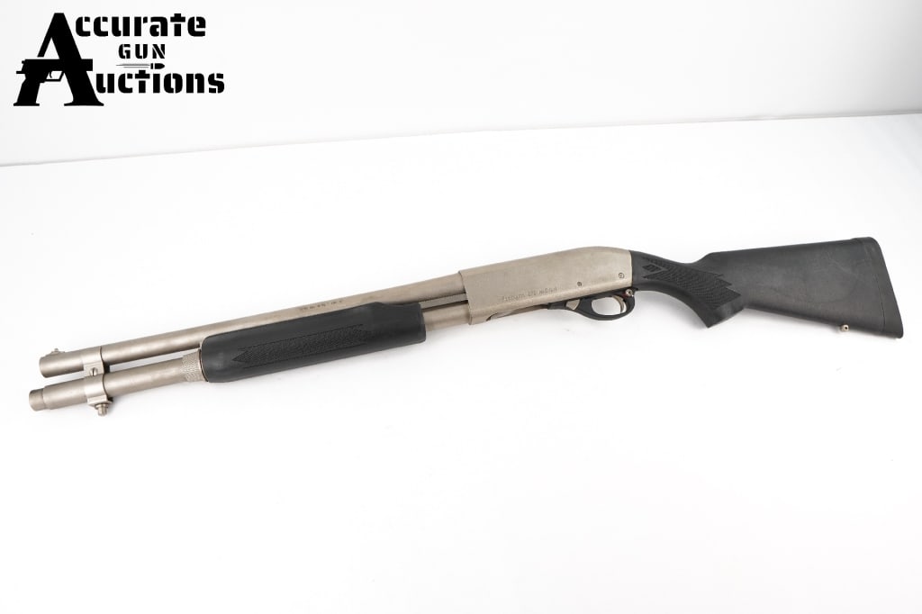 REMINGTON 870 Magnum Marine 12 GA: Remington 870 Marine Magnum Electroless Nickel-Plated 12 Gauge 3in Pump Action Shotgun - A highly durable 12-gauge utility gun that resists corrosion on land or water. Electroless nickel plating cover