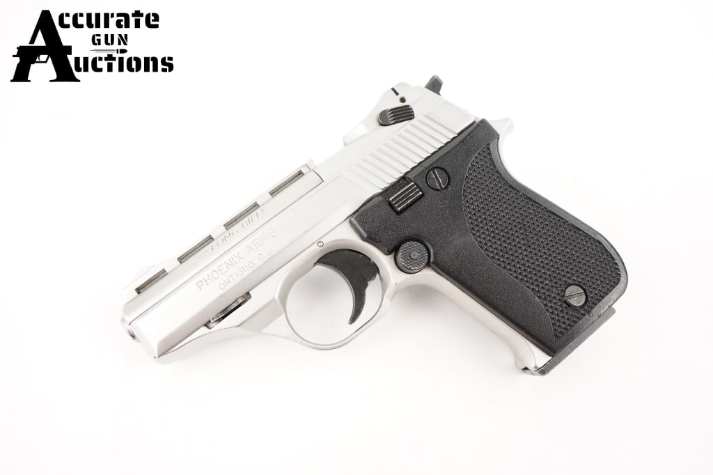 PHOENIX ARMS HP22 .22 LR: This highly dependable Phoenix Arms HP22A Compact Pistol is small in size but gives you the devastating results you want. Comfortable in your hand, the Phoenix Arms HP22A Compact Pistol is lightweight