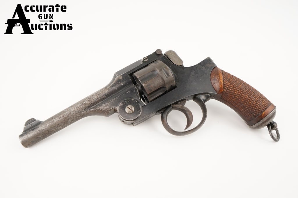 Japanese Type 26 9mm: The Type 26 or Model 26 "hammerless" revolver was the first modern revolver adopted by the Imperial Japanese Army. It was developed at the Koishikawa Arsenal and is named for its year of adoption in t