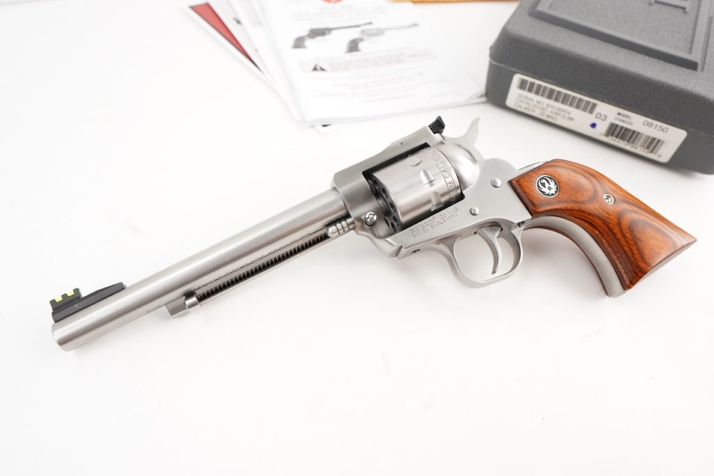 Ruger Single Nine .22 Mag: Manufactured during its first run in 2012. Ruger Single-Nine 22 WMR (22 Mag) 6.5in Satin Stainless Revolver - 9 Rounds - Single-Nine models come with Williams Fiber Optic sights and Hardwood Gunfighte