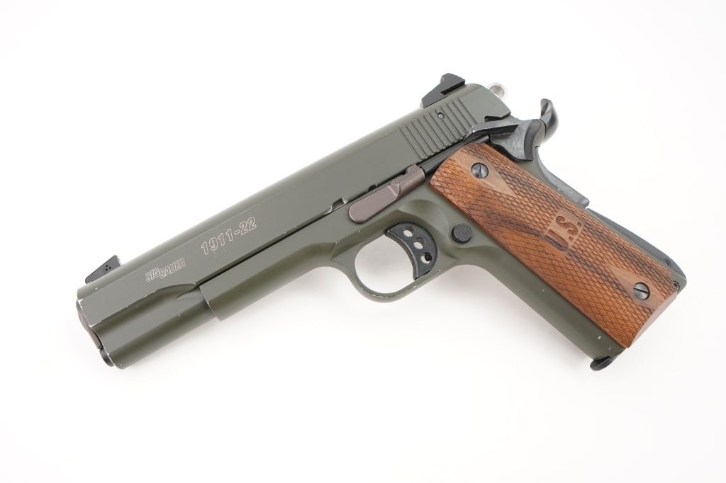 Sig Sauer 1911-22 .22LR HV: The 1911 pistols from SIG SAUER feature all stainless steel frames and slides machined to exacting tolerances and hand-fitted to insure reliability and performance. Like all SIG SAUER products the 191