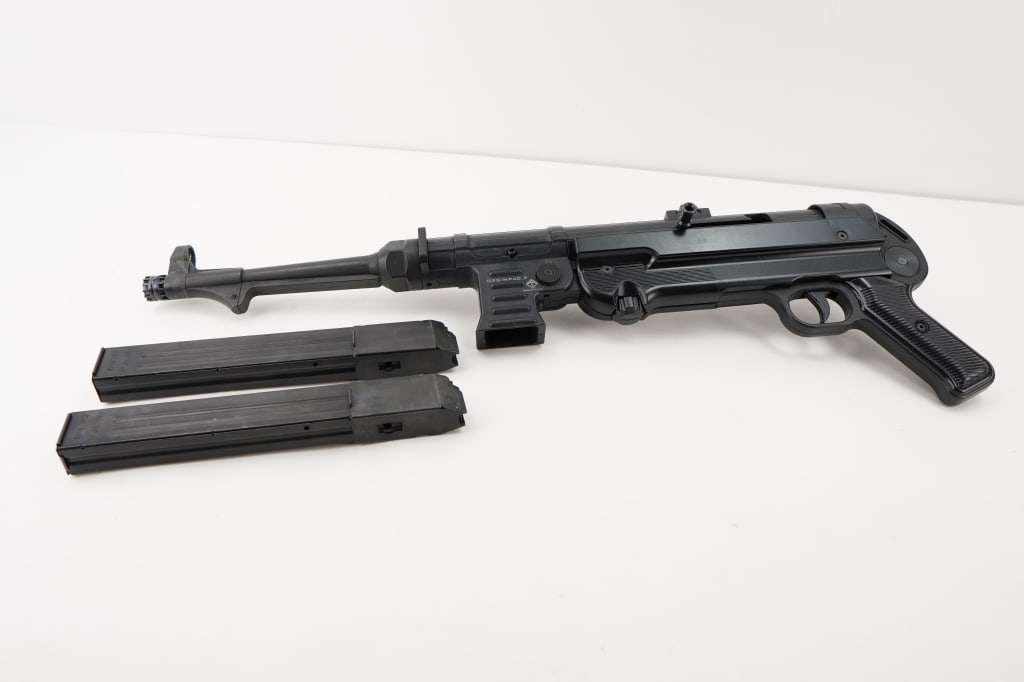 GSG MP40 P 9x19mm: American Tactical and GSG are excited to bring to the United States the very first reproduction of the original WWII MP-40 in 9mm. Manufactured as a pistol with no stock, this replica classic firearm