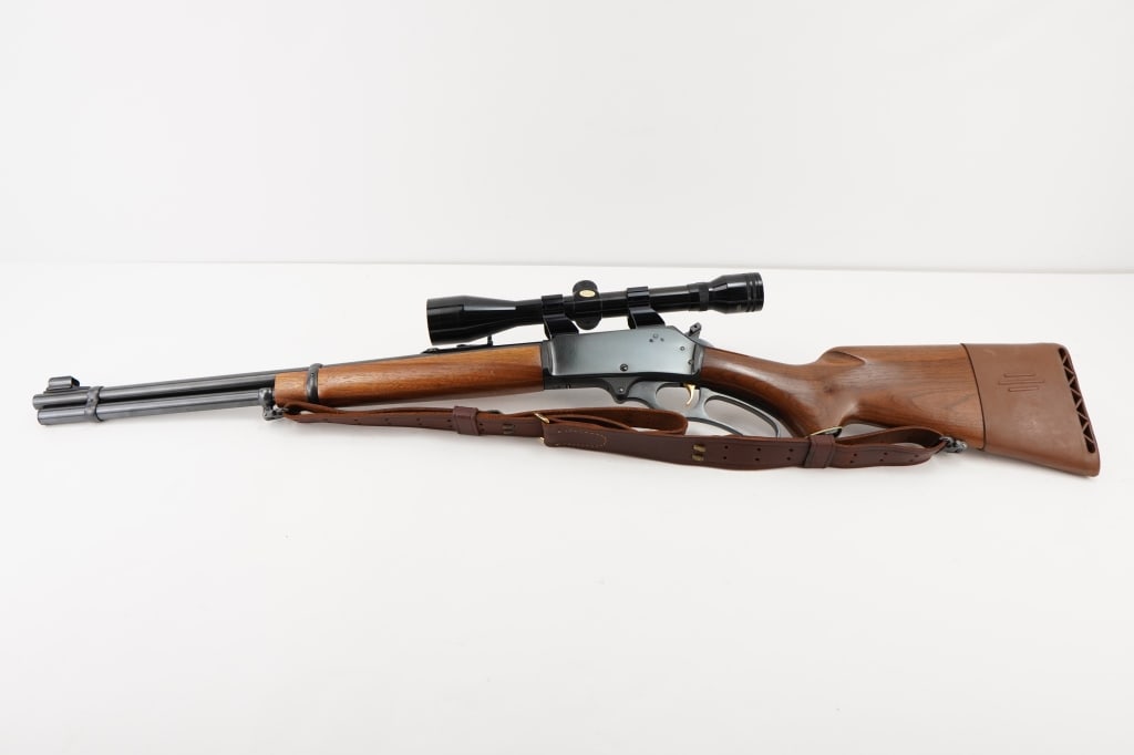 Marlin Model 336 30-30 WIN: An icon of the deer woods, the Model 336 Classic is adorned with traditional features like a walnut stock and forend, a standard-sized finger lever and gold-colored trigger. This Rifle is chambered in