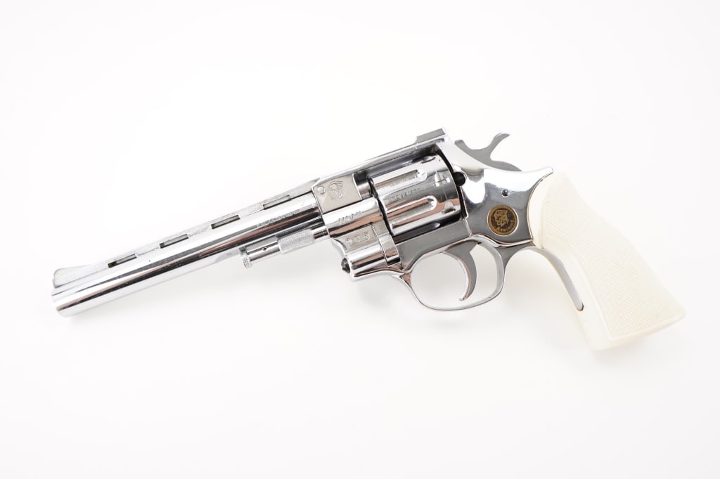 HW Arminus .22 Mag: The HW FIE Arminius .22 Mag is a German-made revolver, known for its solid craftsmanship and reliability. Produced by Hermann Weihrauch (HW) in the 1960s and 1970s, this model features a sleek blued f