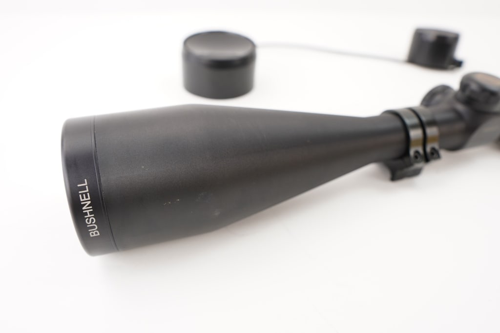 Bushnell Banner 3-9x50: lense covers scope rings. Please see the photos.