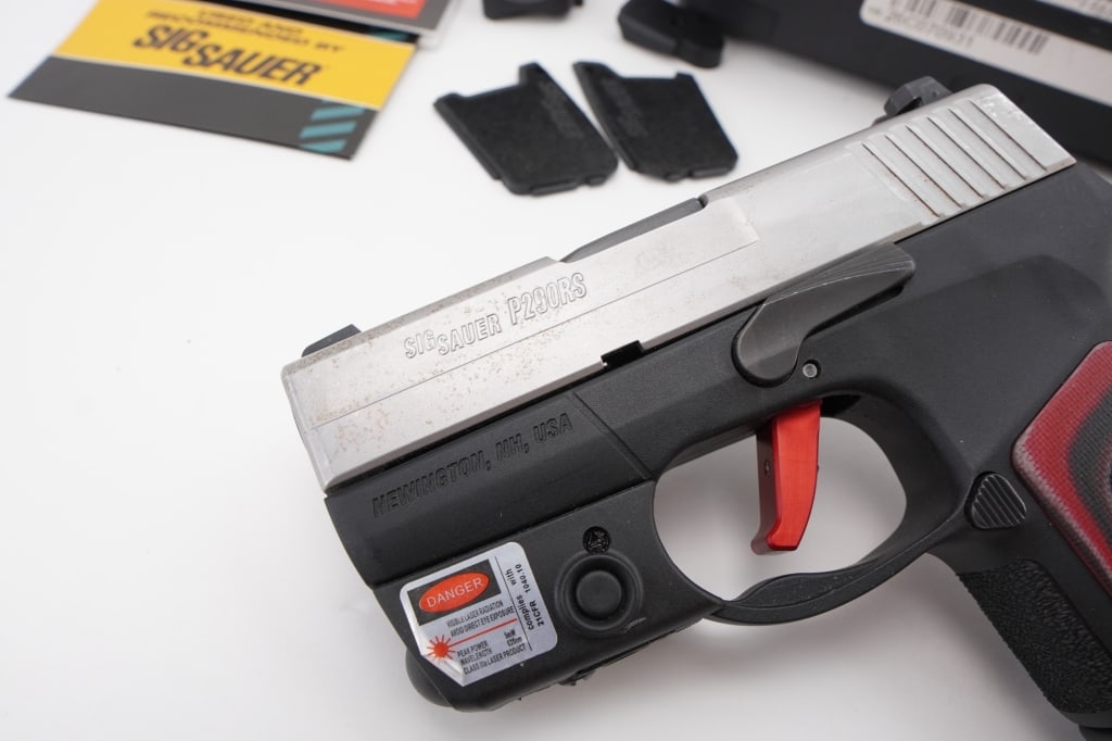 Sig Sauer P290RS 9mm: The Sig Sauer P290RS is a compact, striker-fired 9mm pistol, ideal for concealed carry. Produced between 2012 and 2017, it features a double-action-only trigger, integrated laser module, and ergonomic