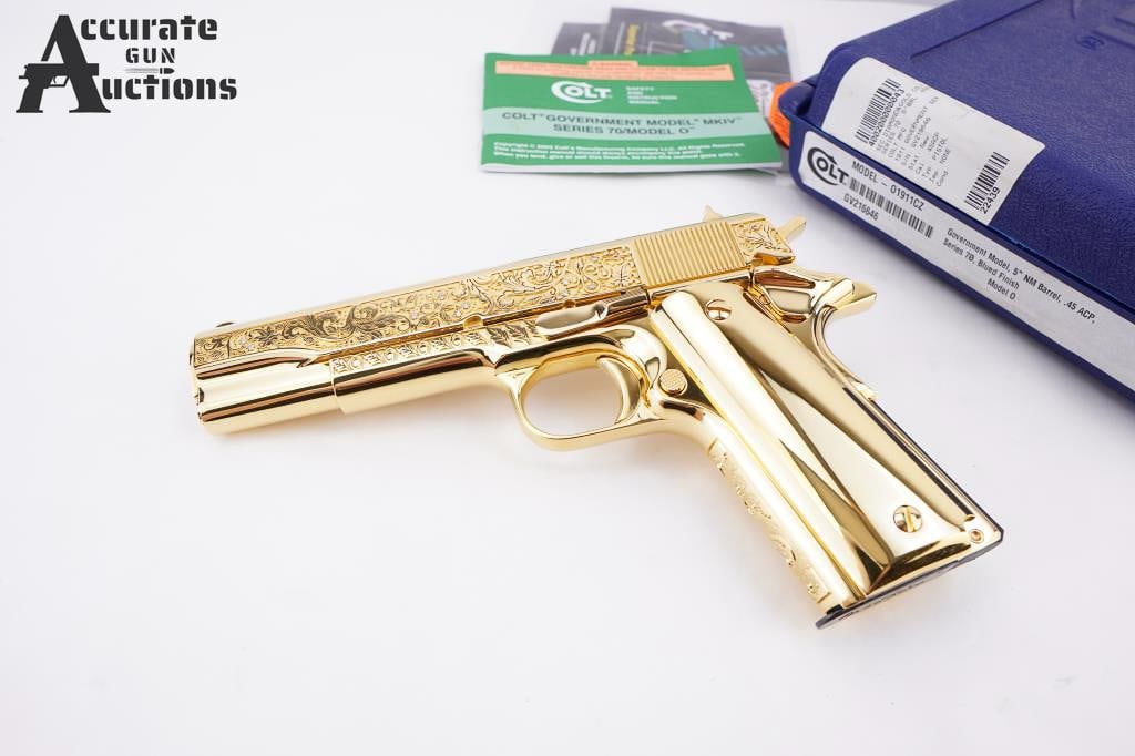 Colt 1911 "Vine & Berries" .45 ACP: The "Colt Government Series Vine & Berries Seattle Engraving" refers to highly customized Colt 1911 Government model pistols featuring an exclusive, intricate floral engraving (vines and berries) done