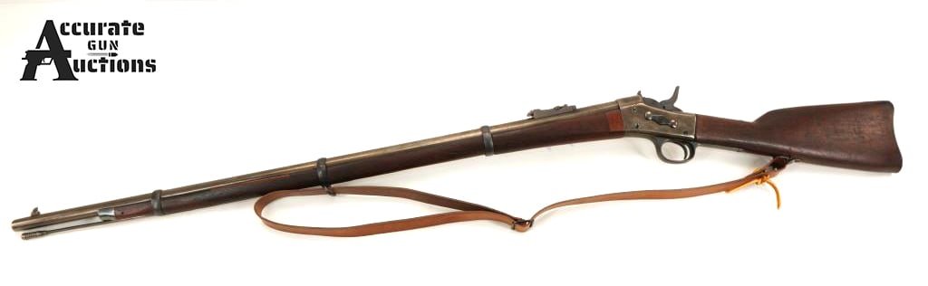Remington No 1 Rolling Block .43 Egyptian: Make: Remington Model: No 1 Rolling Block Caliber: .43 Egyptian Action: Rolling Block Barrel: 33.75 Bore: Bright Serial # M1868 Condition: Good The Remington Rolling Block Model 1868 chambered in .43 