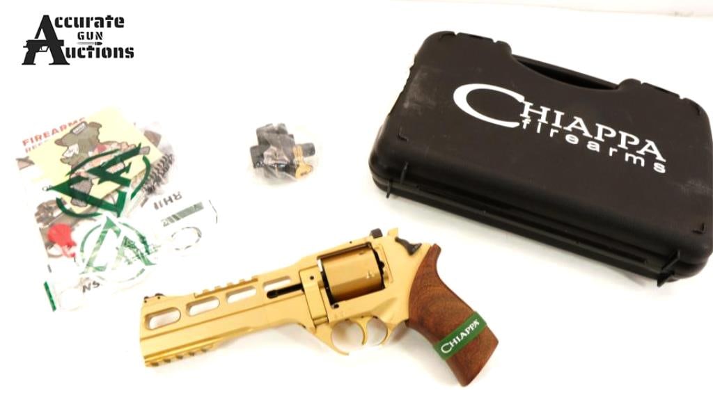 Chiappa Firearms Rhino 60 DS .357 Mag: Make: Chiappa Firearms Model: Rhino 60 DS Caliber: .357 Mag Action: SA/DA Barrel: 6 Bore: Bright Serial # CFIT24D04241 Condition: Very Good Importer: Chiappa Firearms The Chiappa Rhino 60DS Gold is a