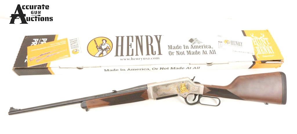 Henry H014WL-223 .223/5.56: Make: Henry Model: H014WL-223 Caliber: .223/5.56 Action: Lever Barrel: 20 Bore: Bright Serial # 223LR0816WL Condition: Excellent The Henry Long Ranger Wildlife Coyote Edition (.223 Rem/5.56 NATO) (Mod