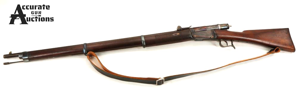 Vetterli 1869 10.4MM: Make: Vetterli Model: 1869 Caliber: 10.4MM Action: Bolt Barrel: 32.75 Bore: Shiny Serial # 64043 Condition: Good The Swiss Vetterli Model 1869 rifle with serial number 64043 is an early production, bo