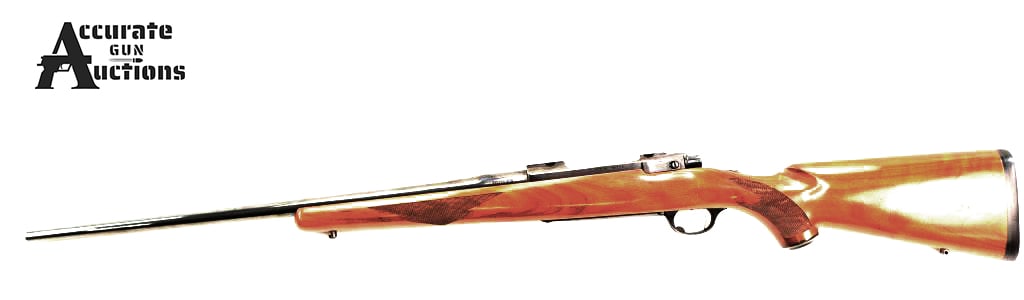 Ruger M77 .338 Win Mag: Make: Ruger Model: M77 Caliber: .338 Win Mag Action: Bolt Barrel: 24 Bore: Bright Serial # 773-09493 Condition: Good This Ruger M77 in .338 Win Mag. It has a deep blue finish, a factory checkered