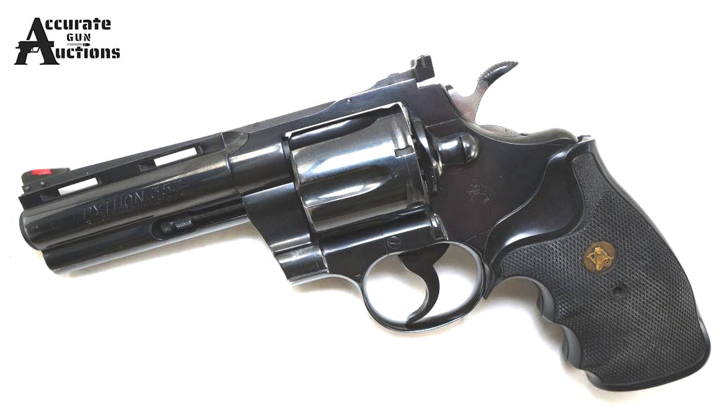 Colt Python (1972) .357 Mag: Make: Colt Model: Python (1972) Caliber: .357 Mag Action: DA Bore: Bright Serial # E45211 Condition: Very Good ?Collector? Manufactured in 1972 as per serial number. This classic Colt Python has a 4? 