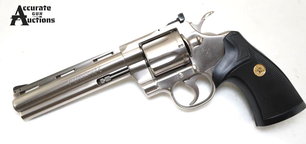 Colt Python Revolver (1980) .357 Mag: Make: Colt Model: Python Revolver (1980) Caliber: .357 Mag Action: DA Bore: Bright Serial # AL7029 Condition: Very Good Manufactured in 1980, the Colt Python is a premium .357 Magnum double-action