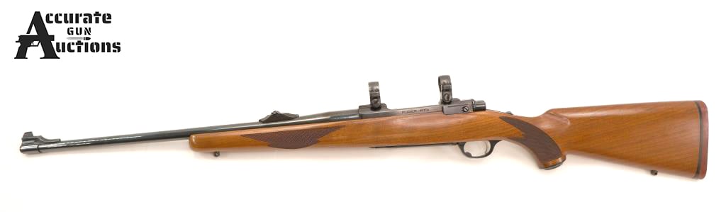 Ruger M77 .35 Whelen: Make: Ruger Model: M77 Caliber: .35 Whelen Action: Bolt Barrel: 22 Bore: Bright Serial # 772-35715 Condition: Very Good This Ruger M77 in .35 Whelen. It has a beep blue finish, a factory checkered wal