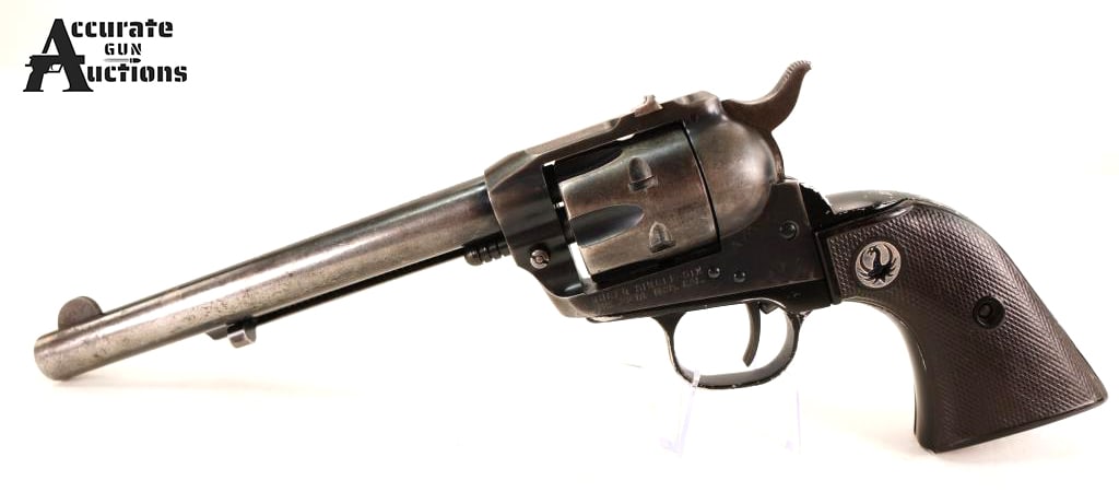 Ruger Single Six .22 RF Mag: Make: Ruger Model: Single Six Caliber: .22 RF Mag Action: SA Barrel: 6.25 Bore: Dark Serial # 311502 Condition: Good A Ruger Single-Six with serial number 311502 was manufactured in 1962. It is