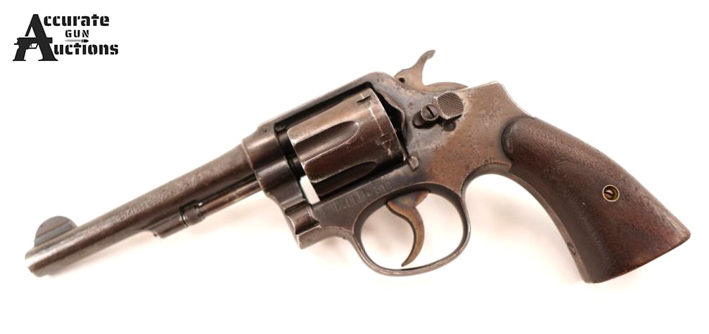 Smith & Wesson Victory .38 S&W Spl CTG: Make: Smith & Wesson Model: Victory Caliber: .38 S&W Spl CTG Action: DA Barrel: 4 Bore: Shiny Serial # V749570 Condition: Good This Smith & Wesson Victory model with serial number V749570 was manufact
