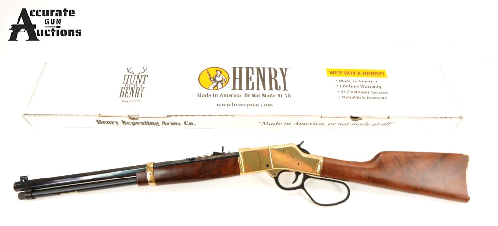 Henry H006CL .45LC: Make: Henry Model: H006CL Caliber: .45LC Action: Lever Bore: Shiny Serial # BB0030CL Condition: Very Good The Henry Big Boy Brass Side Gate (Model H006CL) is a classic, American-made lever-action
