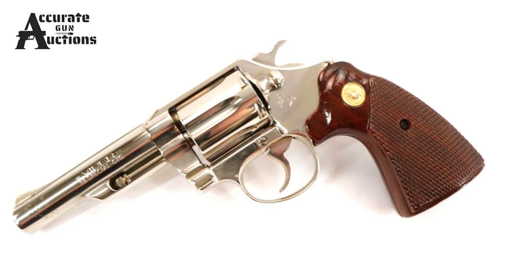 Colt Viper .38 SPL: Make: Colt Model: Viper Caliber: .38 SPL Action: DA Barrel: 4 Bore: Shiny Serial # 88212R Condition: Good The Colt Viper with serial number suffix "R" represents a vintage double-action revolver
