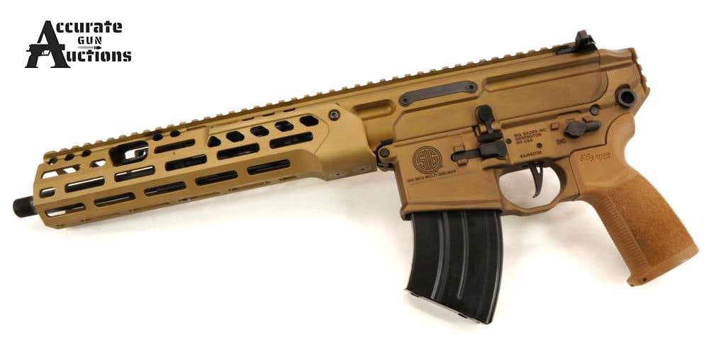 Sig Sauer MCX Spear 7.62x39mm: Make: Sig Sauer Model: MCX Spear Caliber: 7.62x39mm Action: Semi Barrel: 12 Bore: Bright Serial # 63J043700 Condition: Very Good The SIG MCX-SPEAR LT (not MPX) is SIG's flagship platform chambered in 