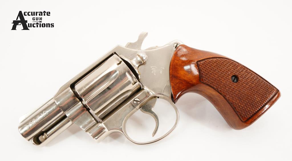 Colt Cobra 38 Spl: Make: Colt Model: Cobra Caliber: 38 Spl Action: DA Barrel: 2 Bore: Bright Serial # F76451 Condition: Very Good Third Issue. Colt revolvers made during this year feature the "F" serial prefix, which