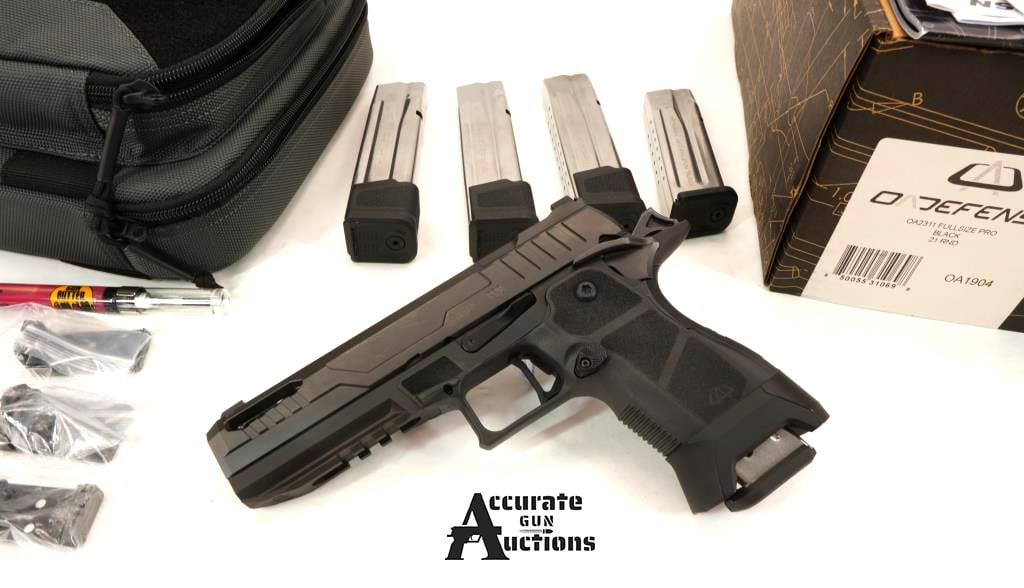 OA Defense 2311 9mm: Make: OA Defense Model: 2311 Caliber: 9mm Action: Semi Barrel: 5 Bore: Shiny Serial # OA1904 Condition: Good The OA Defense 2311 represents a carefully engineered blend of performance and