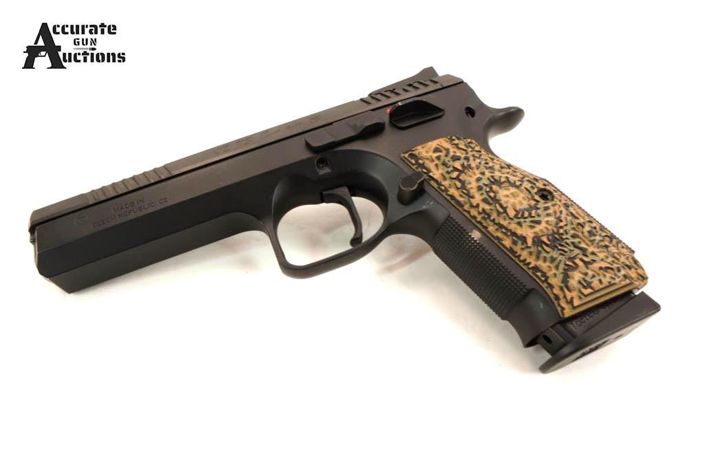 CZ TS 2 9mm: Make: CZ Model: TS 2 Caliber: 9mm Action: Semi Barrel: 5 Bore: Bright Serial # F396257 Condition: Very Good Importer: CZ USA Designed with input from the CZ Shooting Team, this base model is built