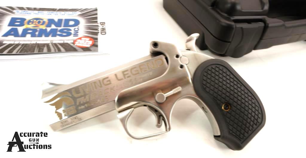 Bond Arms DT47 .45 Cal: Make: Bond Arms Model: DT47 Caliber: .45 Cal Action: Break Barrel: 4 Bore: Shiny Serial # DT47-05630 Condition: Huge The people are saying it, it could be the greatest gun ever, The DT47 features elab
