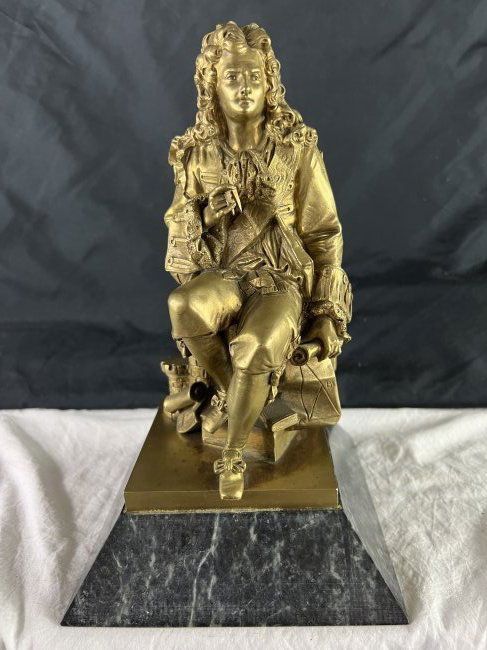 original 19th Century French Antique Bronze Sculpture and marble (1 of 9)